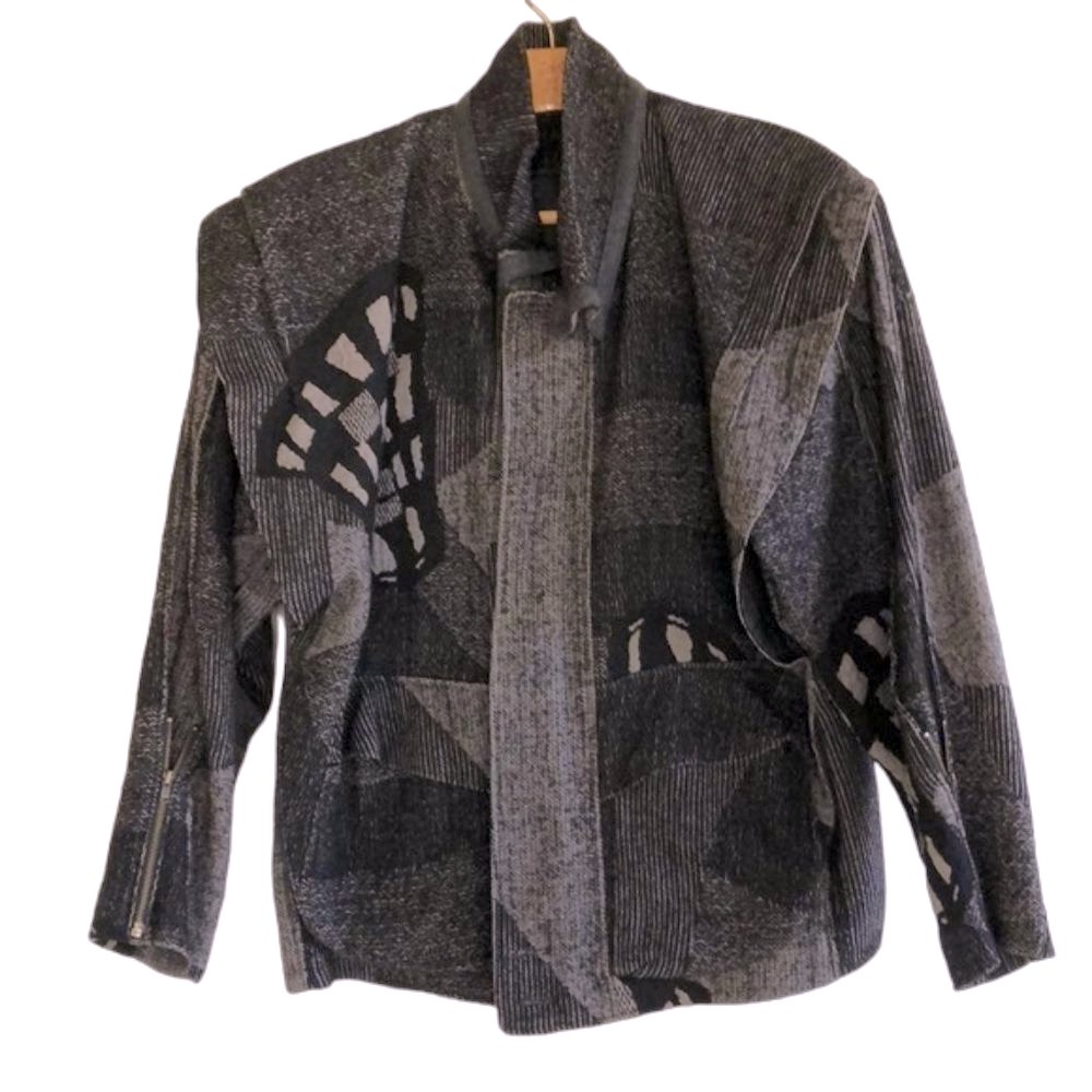 80s Shin Hosokawa Deconstructed Wool Weave Jacket Unisex